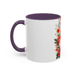 Floral Rose Accent Coffee Mug — Orange & Blush Bouquet Design (11/15 oz) - Image 35