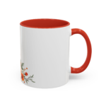Floral Rose Accent Coffee Mug — Orange & Blush Bouquet Design (11/15 oz) - Image 14