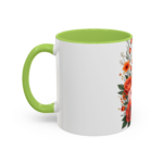 Floral Rose Accent Coffee Mug — Orange & Blush Bouquet Design (11/15 oz) - Image 31