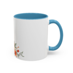 Floral Rose Accent Coffee Mug — Orange & Blush Bouquet Design (11/15 oz) - Image 18