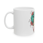 Floral Femme Portrait Mug — Colorful Boho Art Ceramic Coffee Cup (11oz & 15oz) - Image 3