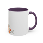 Floral Rose Accent Coffee Mug — Orange & Blush Bouquet Design (11/15 oz) - Image 34