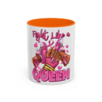 Fight Like a Queen Breast Cancer Awareness Coffee Mug – Pink Ribbon Accent Mug - Image 21