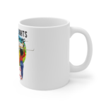 Travel Mug 11oz – "Catch Flights Not Feelings" Black Women Luggage Coffee Cup - Image 3