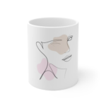 Minimalist Line Art Face Ceramic Coffee Mug — 11oz & 15oz