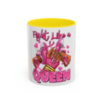 Fight Like a Queen Breast Cancer Awareness Coffee Mug – Pink Ribbon Accent Mug - Image 25