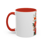 Floral Rose Accent Coffee Mug — Orange & Blush Bouquet Design (11/15 oz) - Image 15