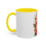 Floral Rose Accent Coffee Mug — Orange & Blush Bouquet Design (11/15 oz) - Image 27