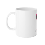 BeYOUtiful Ceramic Mug — Pink Sunglasses Lip Art 11oz - Image 2