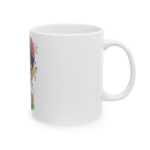 Floral Femme Portrait Mug — Colorful Boho Art Ceramic Coffee Cup (11oz & 15oz) - Image 4