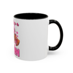 Fight Like a Queen Breast Cancer Awareness Coffee Mug – Pink Ribbon Accent Mug - Image 2
