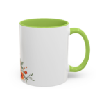 Floral Rose Accent Coffee Mug — Orange & Blush Bouquet Design (11/15 oz) - Image 30