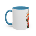Floral Rose Accent Coffee Mug — Orange & Blush Bouquet Design (11/15 oz) - Image 19